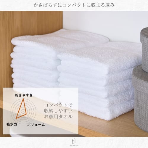Tsubame Towel's Gentle White Face Towels, Medium-Thin, 10-Piece Set. From a Long-established Manufacturer Founded In 1912. These Senshu Towels Are 100