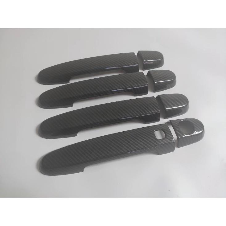 Applicable01-18ToyotaAvensis VersoHandle Carbon Fiber Pattern Door Handle Bright Black Door Handle Bowl