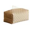 Faux Leather Tissue Box Holder Easy Maintenance Rattan Stain-resistant Tissue Case