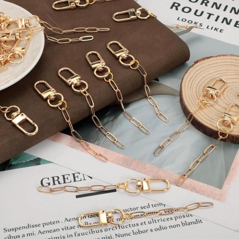 For DIY Crafts Jewelry Making Keychain Making Kit, Key Ring Swivel Snap Hooks, Chain Extender Keychain Bag Charms