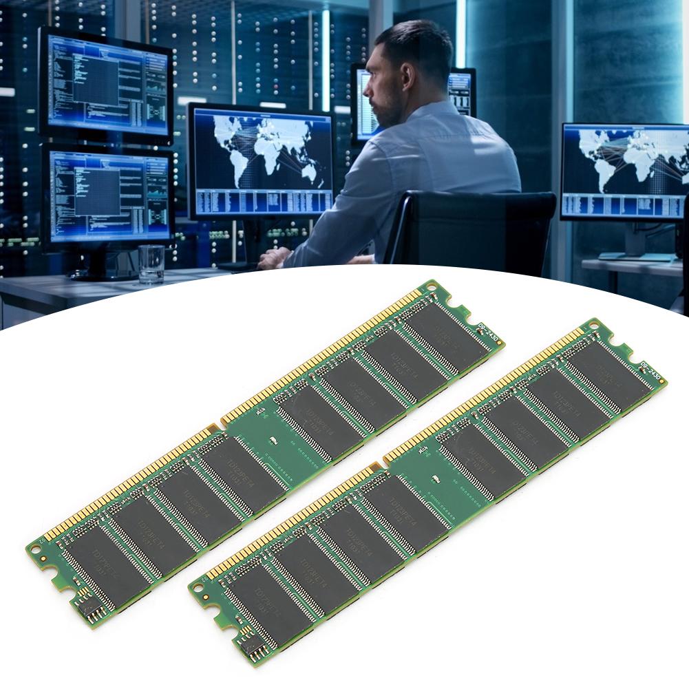 2Pcs Memory Module Desktop Computer for AMD DoubleSided 16Grain DDR 1GB 400Mhz PC3200