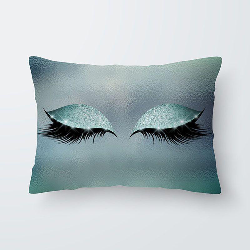 Elegantly Designed Eyelash Pattern Pillow Cover For Stylish Sofa And Seat