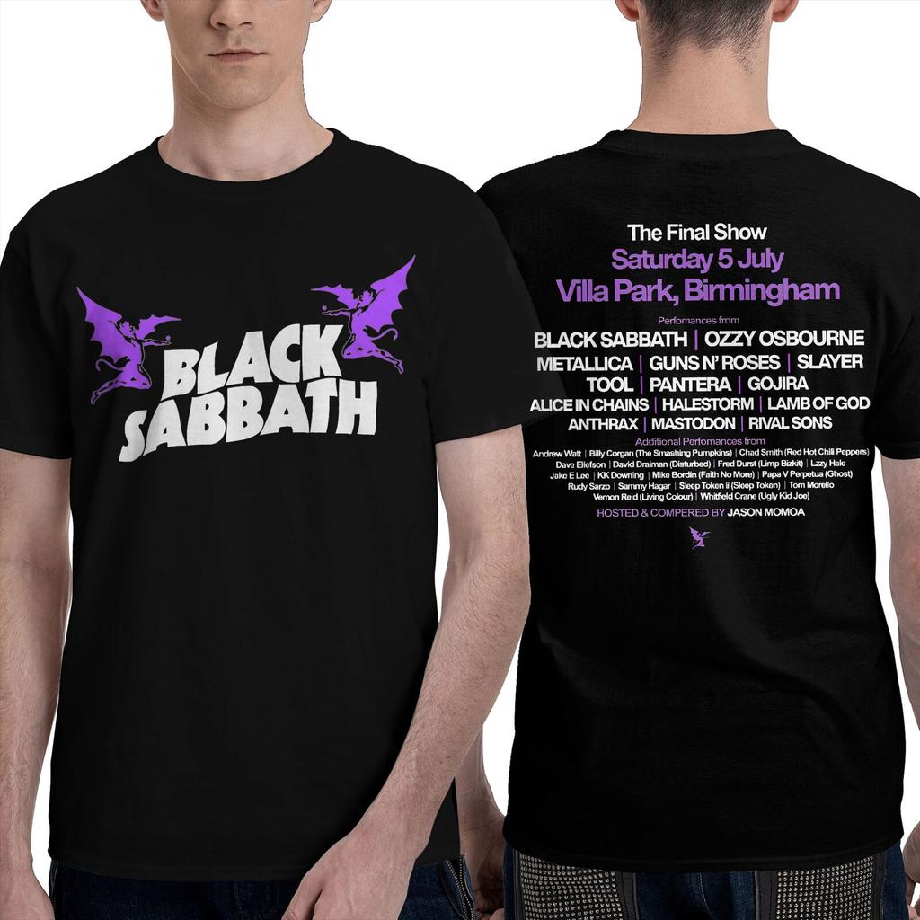 Black Sabbath Zpět na začátek Rocková kapela 2025 Pánské Dámské Tričko Merch Vtipná Trička Tričko 100% Bavlna Dospělý Moto