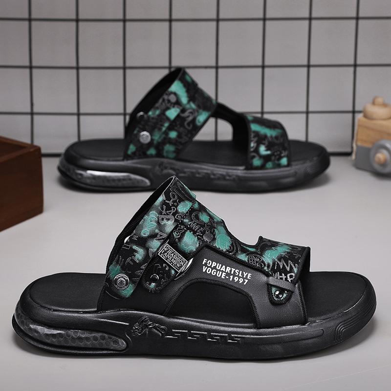 Fashion CYYTL Mens Slippers Casual Shoes Beach Summer Sandals Outdoor Slides Leather Walking Comfort Fashion Lightweight Luxury Designer