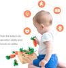 Montessori Toys For 1 Year Baby Pull Carrot Set Game Kids Wooden Toy Shape Sorting Matching Puzzle Educational Toys For Children