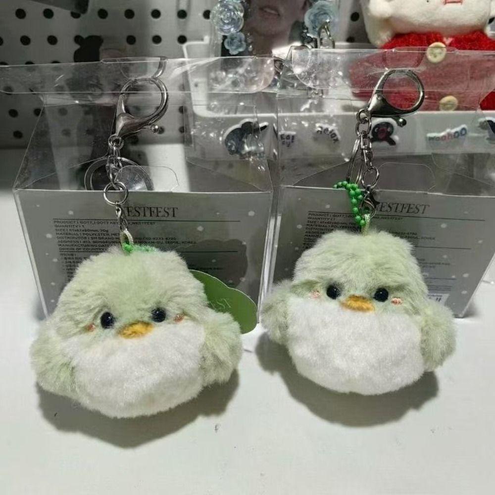 Key Ring Bird Plush Pendant JinYoung Jackson Bird Key Ring Cartoon GOT7 Plush Keychain Kids Toy