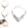 Modische V-förmige Metall Damen Halskette mit geometrischem Design für Modeaccessoires