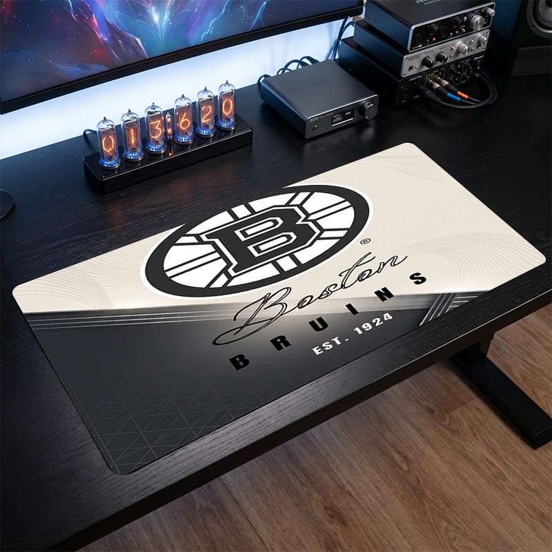 Boston Bruins Pattern Mousepad Anti?Slip Rubber Desk Pad For Gaming Working Desktop Decoration