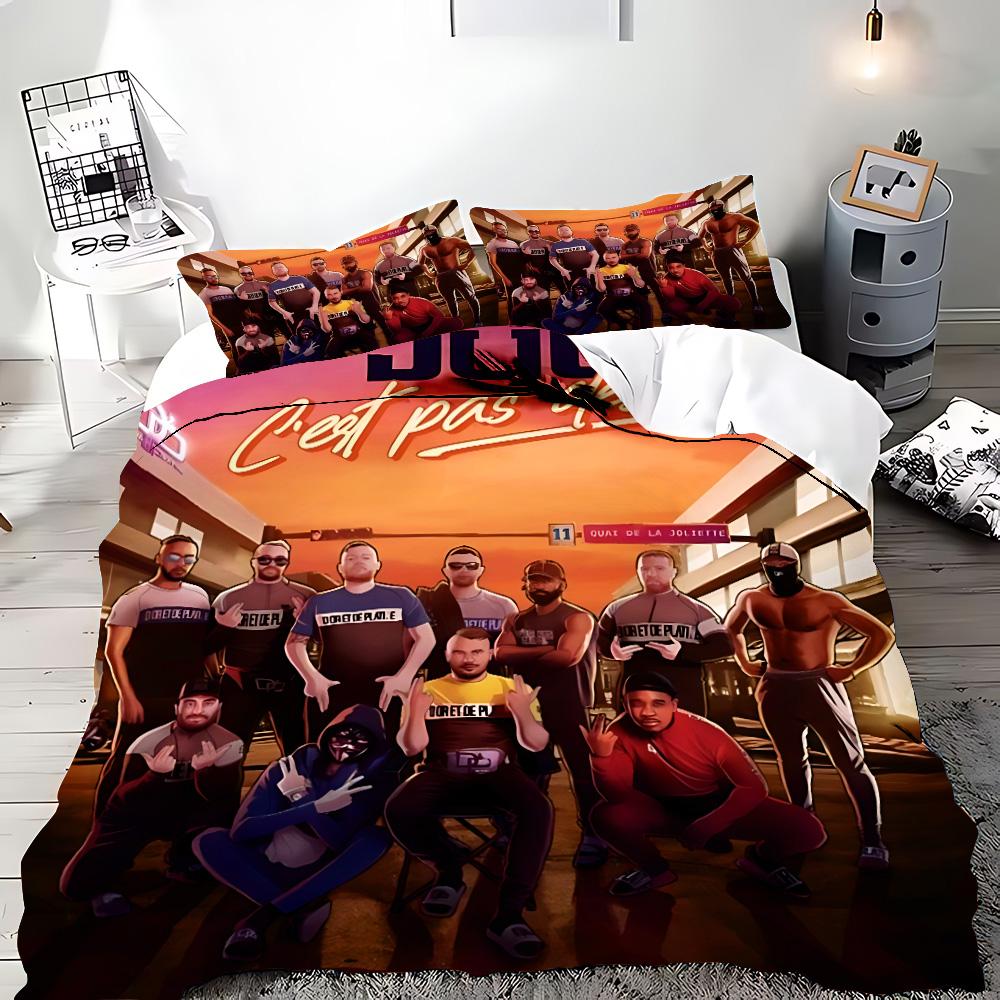 Raper JuL C'est Pas Des Lol Duvet Pilowcase Beding Set Adult People Boy Girl Bedrom Decoration Children Single Double Large Sized Dimensions
