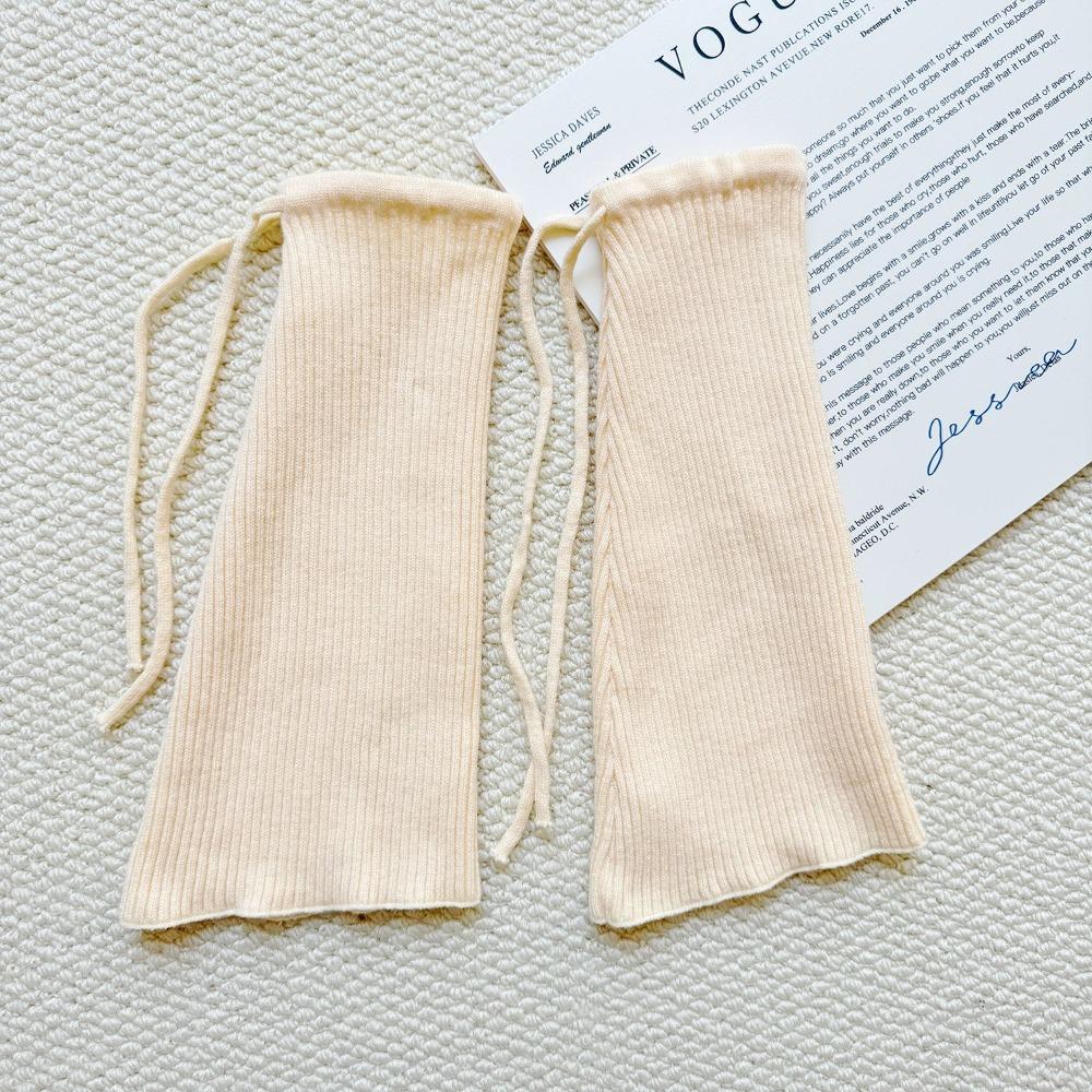 Solid Color Leg Covers Warm Knitted Socks Fashion Foot Cover