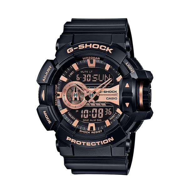 CASIO rotary G-SHOCK watch, men s, analog/digital, switch, black, GA-400GB-1A4 [Used]