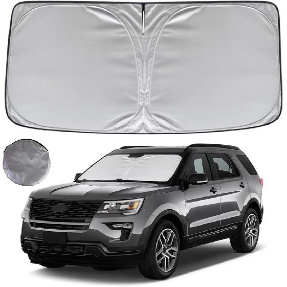 KAYZT Windshield Sun Shade For F150 2015- Foldable Sunshade Front Window  Fit Accessories