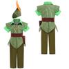 Peter Pan Cosplay Costume 4-piece Set Children's Cosplay Peter Pan-like Costume Outfit with Hat Peter Pan Clothes Halloween Costume Kids Costume