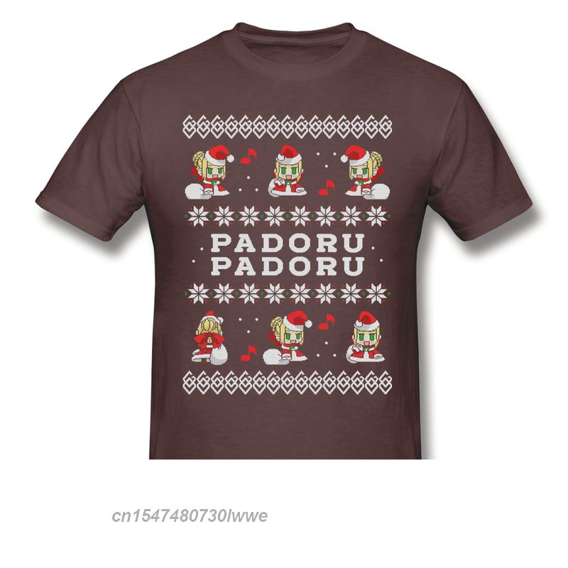 Fate Grand Order T Shirt Red Tshirt Padoru Padoru Short Sleeve Summer Unisex Tees Stylish Crew Neck Streetwear S