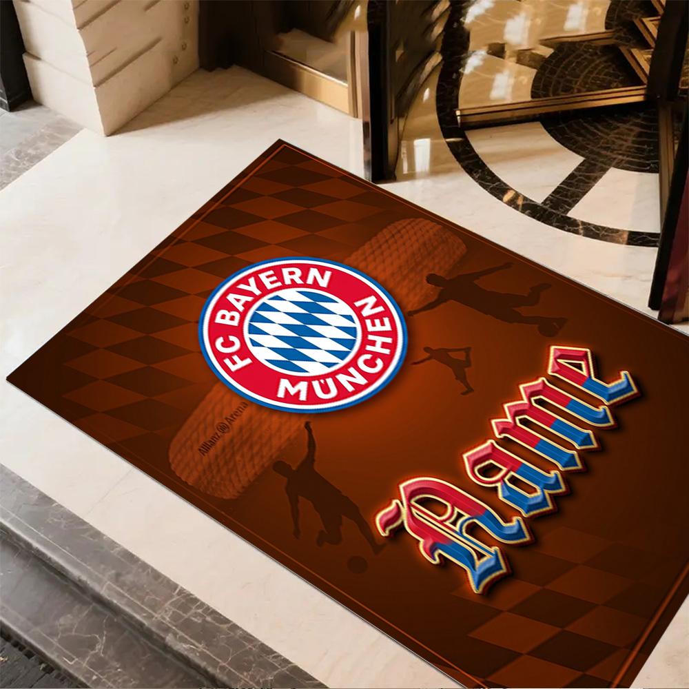 Bayern Munich Fire Art Floor Mat Perfect for Balcony Study room Kitchen Hallway Antislip Carpet Decorate Offices Spiritual Gift
