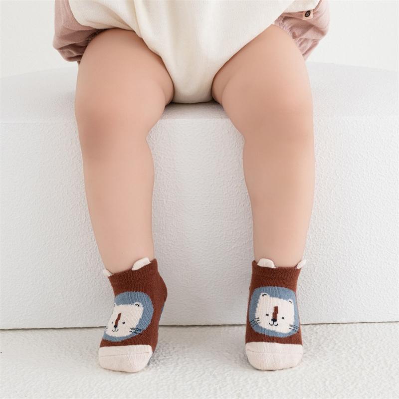 Newborn Baby Autumn Casual Infant's Home Anti Slip Cotton Toddler Cartoon Floor Socks