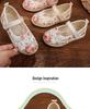 Embroidered Girls' Hanfu Shoes - Ethnic Style Children's Princess Costume Tang Suit Skirt Shoes