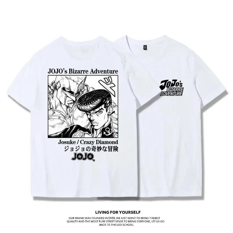 Módní Jojo Bizarre Adventure Tričko s krátkým rukávem Vaporwave Estetické tričko Jotaro Harajuku Y2k Tričko Oversized Muži Dámské Topy