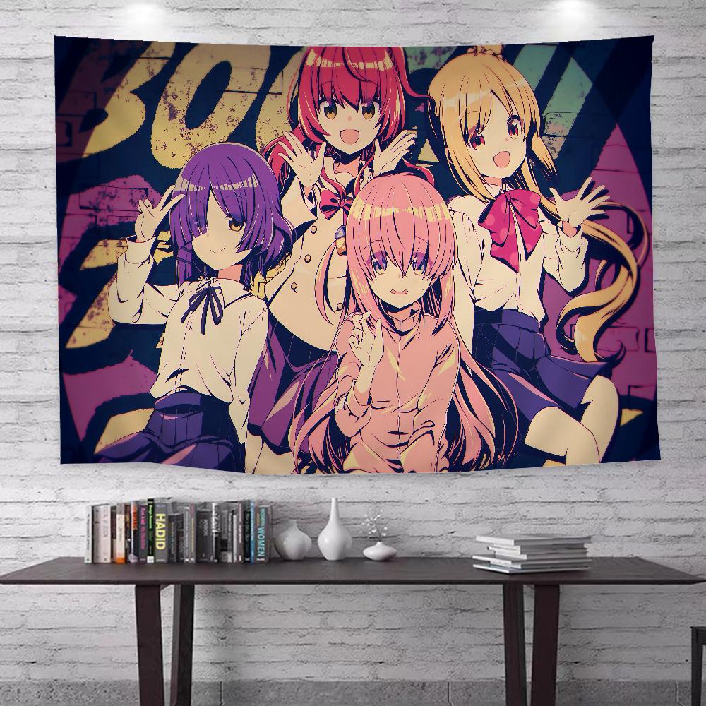 BOCCHI THE ROCK Anime Tapestry Art Printing Japanese Wall Tapestry Anime Wall Hanging Home Decor