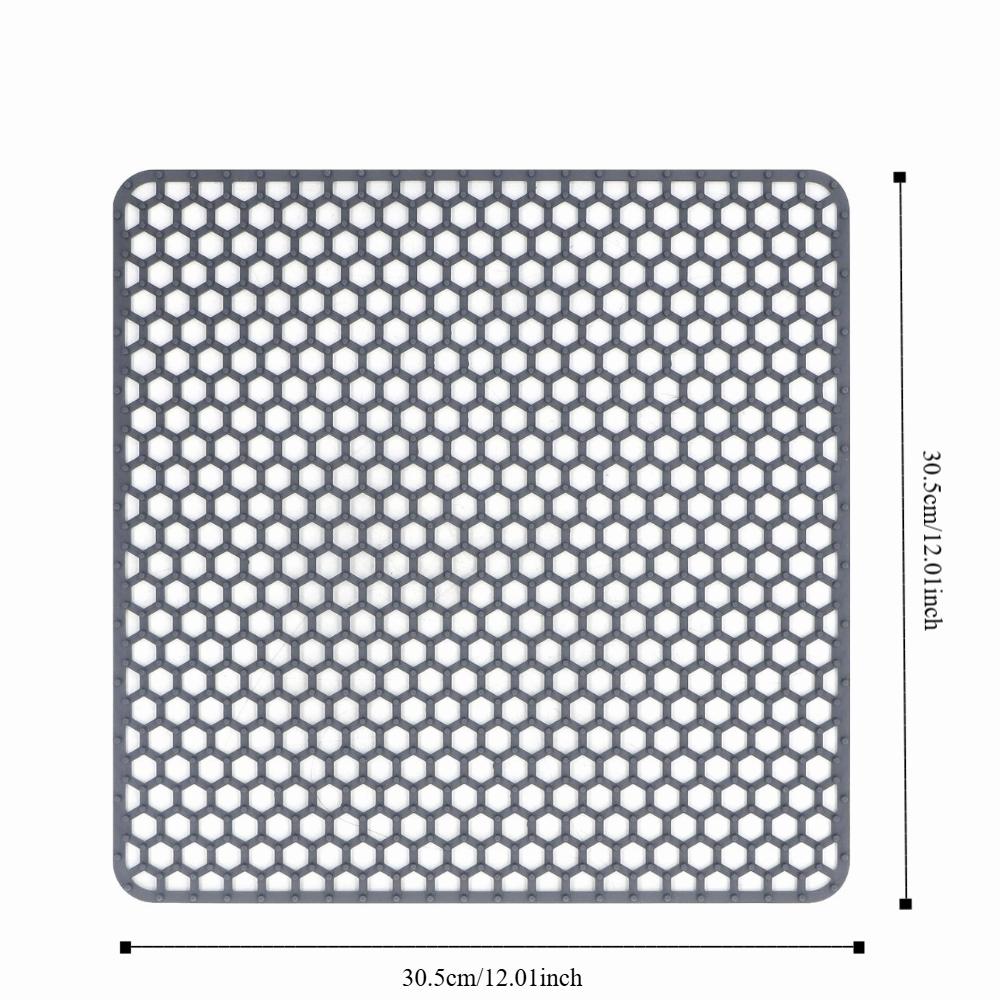 Kitchen Accessory Mesh Sink Mat Silicone Fast Draining Sink Protector Durable Quick Drying Dish Drying Pad Kitchen