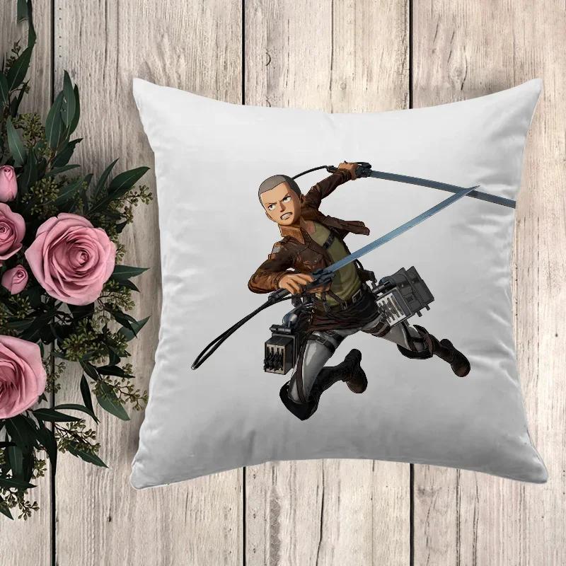 Anime Pillow Attack On Titan Cushion Covers for Bed Pillows Decorative Pillowcases  Fall Decor Pilow Cases Pillowcase