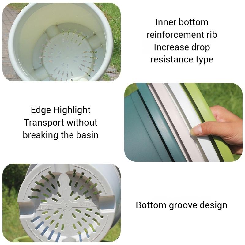 Thickened Plastic Flowerpot Plant Pot for Flowers Shrubs Succulents Breathable Root Control Flower Pot Garden Decorations