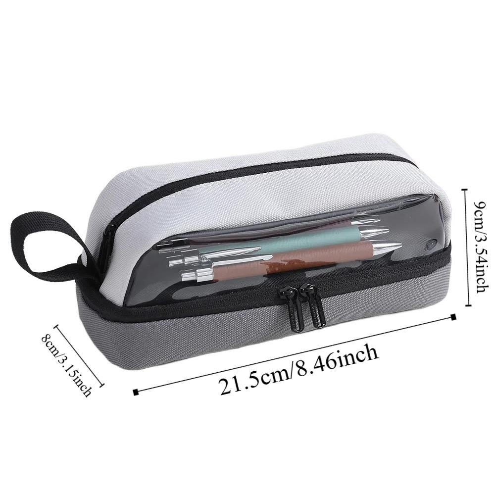 Multi Layer Pen Pouch Large Capacity Pencil Case Personality Makeup Storage Bag  Office Supplies