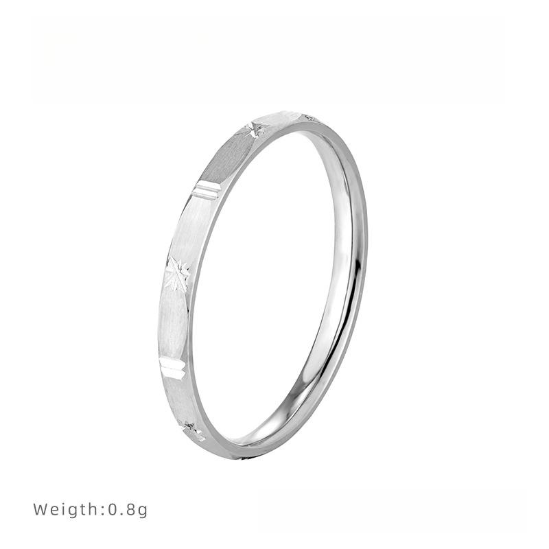 

Гальваническое покрытие Печатное кольцо Простое кольцо из титановой стали Не тускнеющее кольцо Летнее геометрическое Нишевое Женское Инс Аксессуары 9