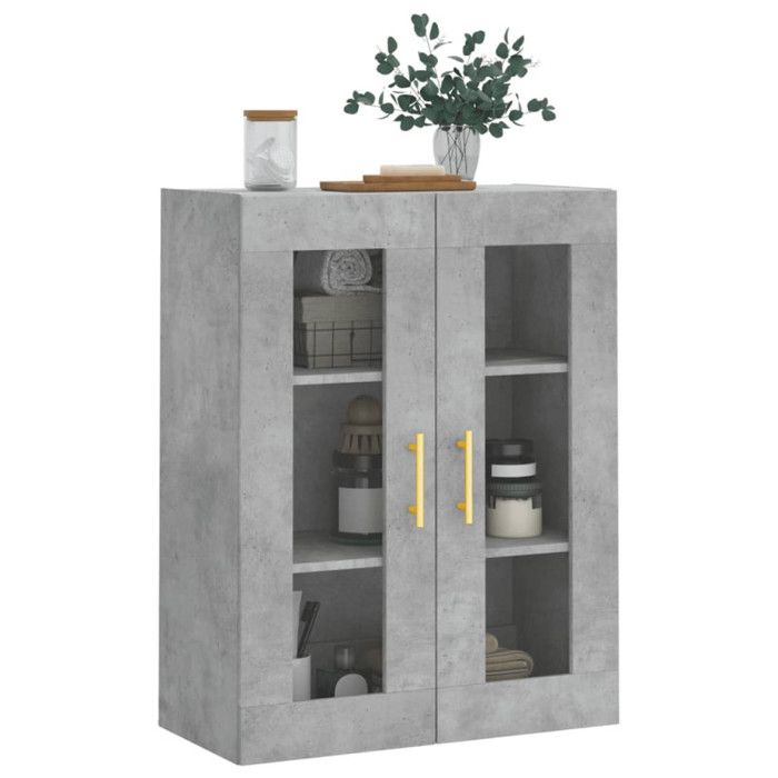 VidaXL Armoire murale gris béton 69,5x34x90 cm 828472