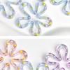 Resin Five-Petal Flower Loose Beads Double Side Flower Charm Pendant DIY Accessories Necklaces Earring Jewelry Making