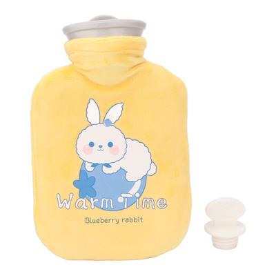 Hot Water Bottle Soft Cover Hot Cold Compress Portable Thicken Pain Reduction Leakproof Rubber Hot