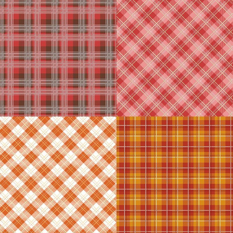 24 Sheets Plaid autumn Craft Paper Pads Cutting Dies Art Background Origami Scrapbooking Card Making 6*6inch