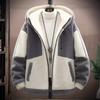 Fleece jacket men's loose padded thickened jacket can wear 150KG