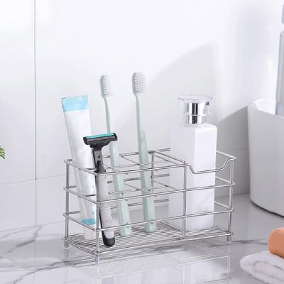 Diş Fırçası Tutucu Paslanmaz Çelik Oyuklu Drenaj Banyo Düzenleyici Tıraş Bıçağı Tarak Diş Macunu Saklama Otel Kaş Düzeltici Standı