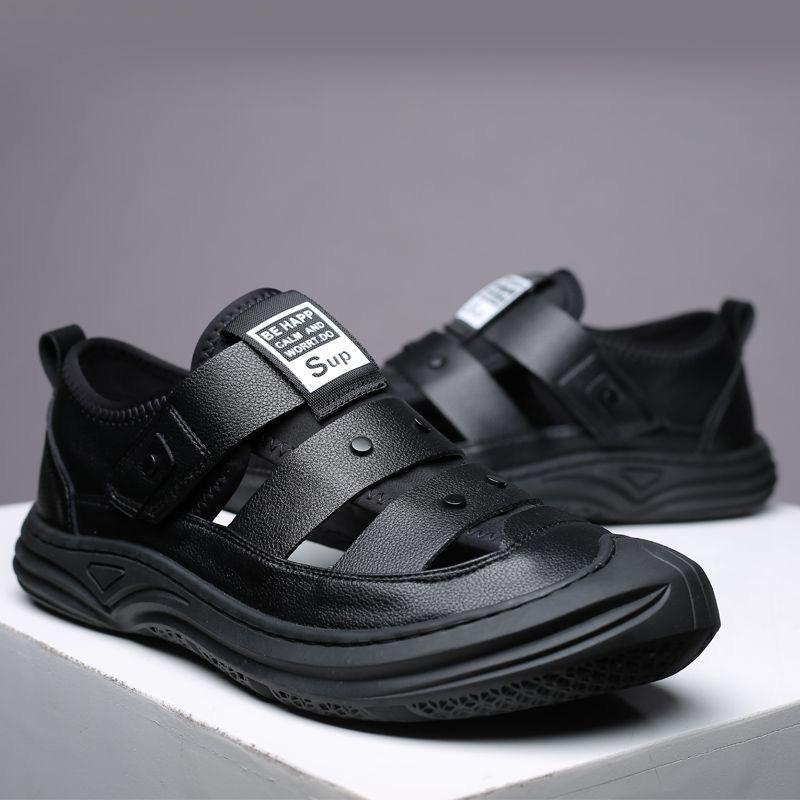 Baotou Sandalen Herren neue Herren Sommer hohle atmungsaktive Freizeitschuhe trendige Outdoor Strandschuhe