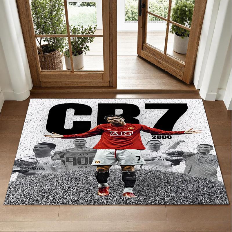 Cristiano Ronaldo Design Kristall Samt Teppich Weiche Dekorative Matte für Schlafzimmer Eingang