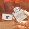 ZORRO Good Fortune White Copper Deep Carving Windproof Kerosene Lighter - Men's Creative Gift