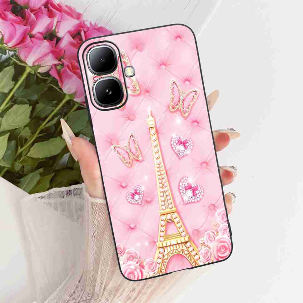 For Infinix Smart 20 4G X6840 X6840B Case Cartoon Cat Dinosaur TPU Black Cover For  Infinix Smart20 smart 20 4G Phone Casing