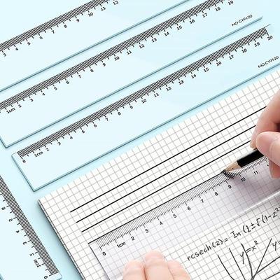 20/30/40/50cm Straight Ruler Creative Transparent Hard Plastic Ruler Student Supplies School Supplies Office Accessories