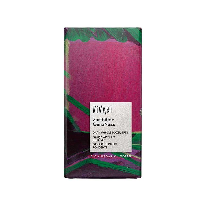 Vivani Whole Hazelnut Dark Chocolate 80g