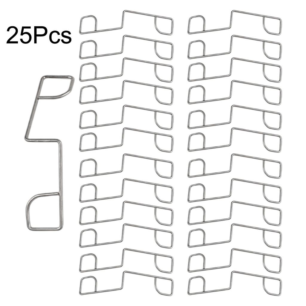 25/50PCS Fence Panel Clip Stainless Steel Fence Panel Wedges Stop Rattling & Enjoy Peace Sliver Garden Tool Accessories