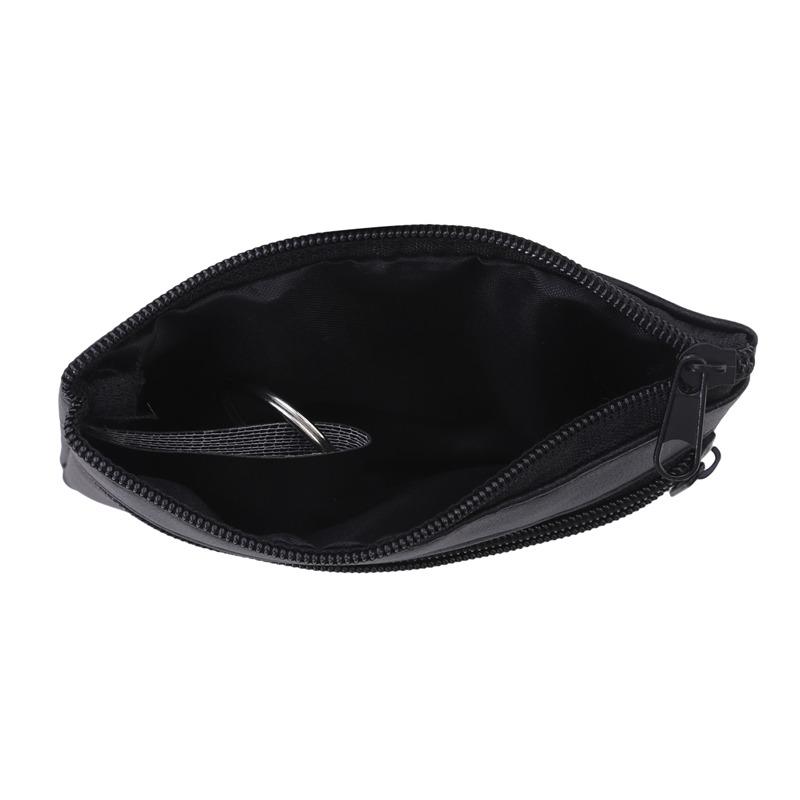 Men Card Coin Key Soft Holder Zip Leather Wallet Pouch Bag Purse Gift Fashion Black Mini Coin Holders Pu Leather Small Purse