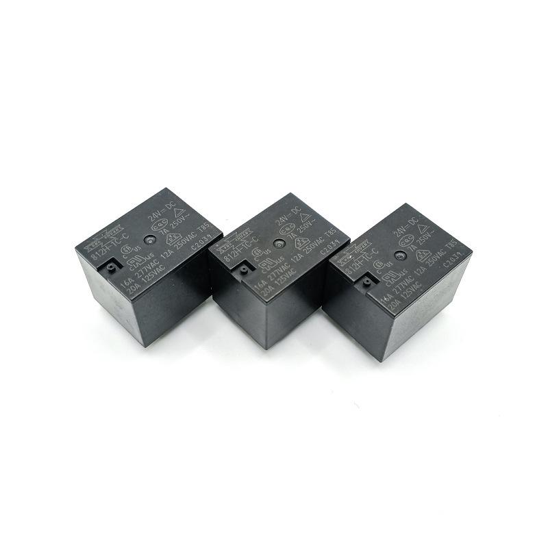 Original Song Chuan 812H-1C-C Relay, 12V/24V DC, 16A, 4-Pin, Single Normally Open Contact.