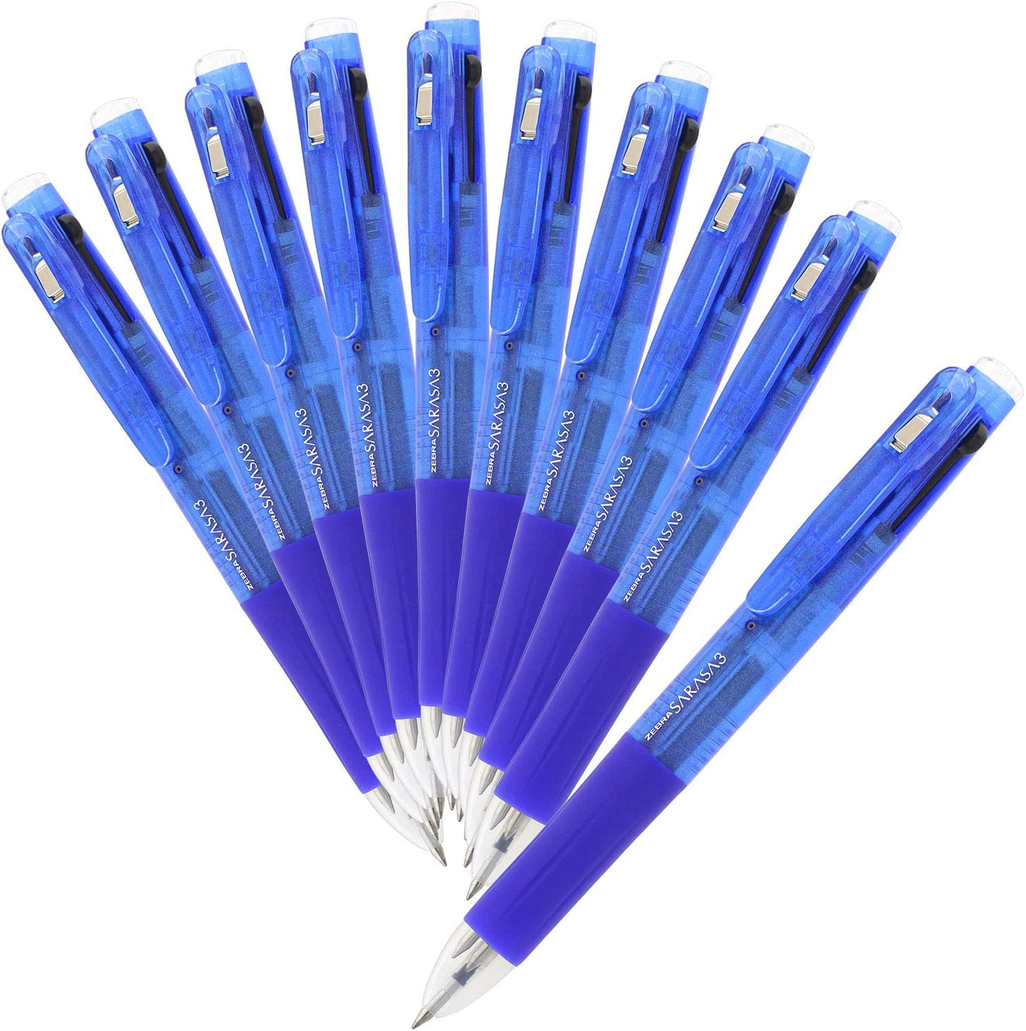 

Zebra ballpoint pen Sarasa 3 blue 10 pieces 3-color 0.5mm B-J3J2-BL