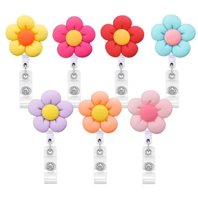 1pc Retractable Nurse Doctor Chest Badge Reel Clip Holder Work ID Card Holder Keychain Badge Accessories Women Gifts