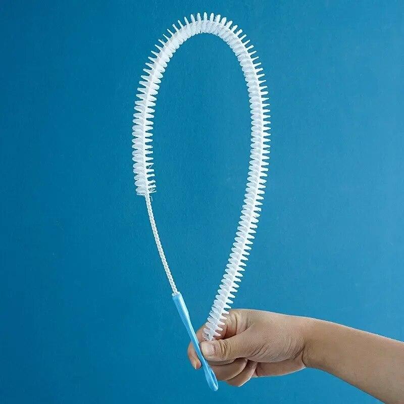 Pipe Dredging Brush Bathroom Sewer Hair Remove Sink Cleaning Brush 48/65/71cm Drain Cleaner Bendable Flexible Cleaning Tools
