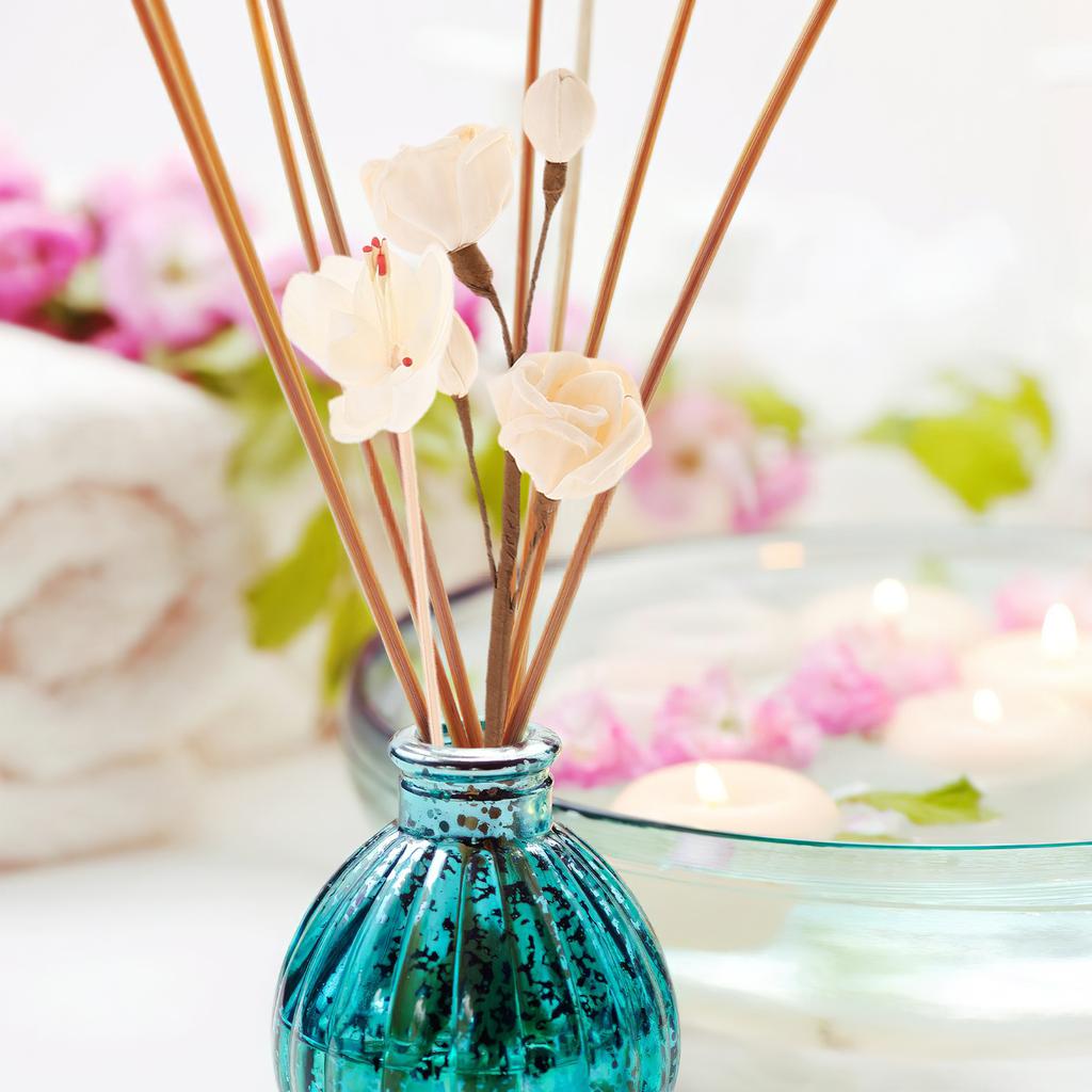 9 Stück Natürliche Rattan-Diffusorstäbchen Ätherisches Öl Aroma Nachfüllung für Zuhause Büro Badezimmer Duftdiffusor Parfüm Rattan-Stäbchen