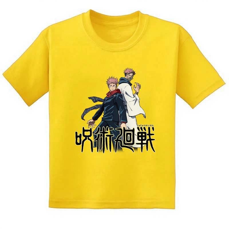 

Подростковая красочная футболка с принтом Битва возвращения заклинаний , летняя повседневная свободная футболка в стиле харадзюку с коротким рукавом для мальчиков и девочек 3XL жёлтый