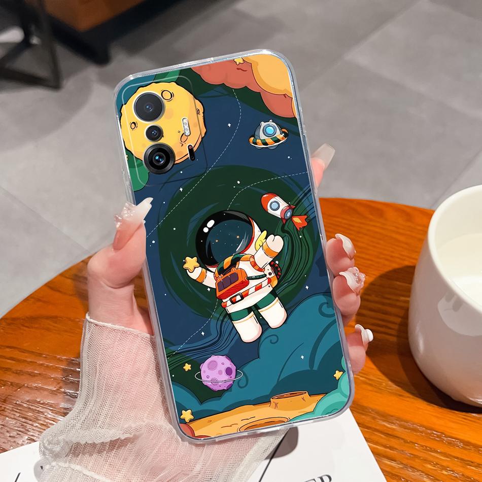 Phone Case For Xiaomi 11T Pro Creative Tag Soft TPU Silicone Clear Shockproof Bumper For Xiaomi 11 T Pro 11TPro Back Cover Coque