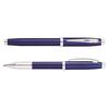 Sheaffer 100 Blue Lacquer/Chrome Plated Pen (Med Fountain)